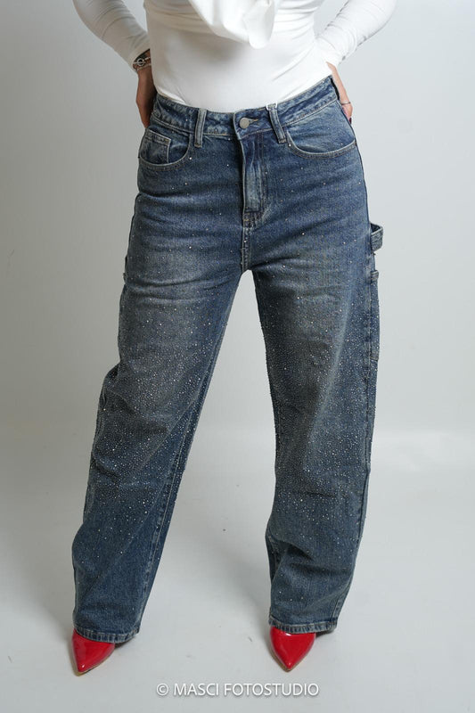 Jeans Cargo Brillantinato